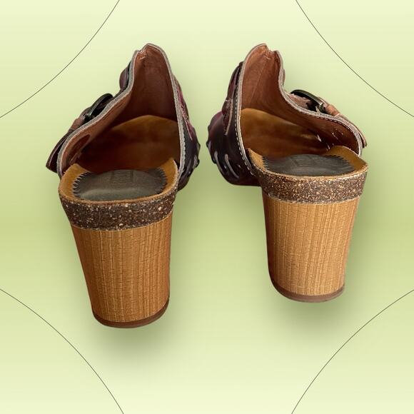 Pikolinos Women’s Praga Mule Heels Clogs Sage Green Leather Size EU 40 US 9 - Picture 7 of 13